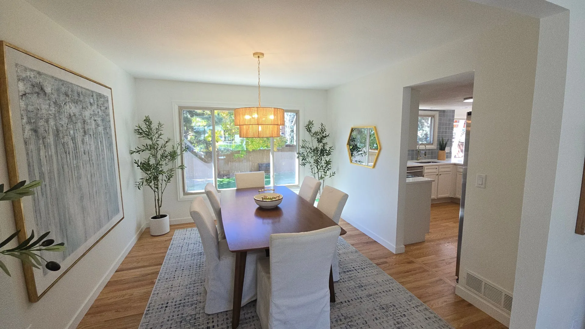 Remodeled dining room open to the kitchen in Golden, CO
