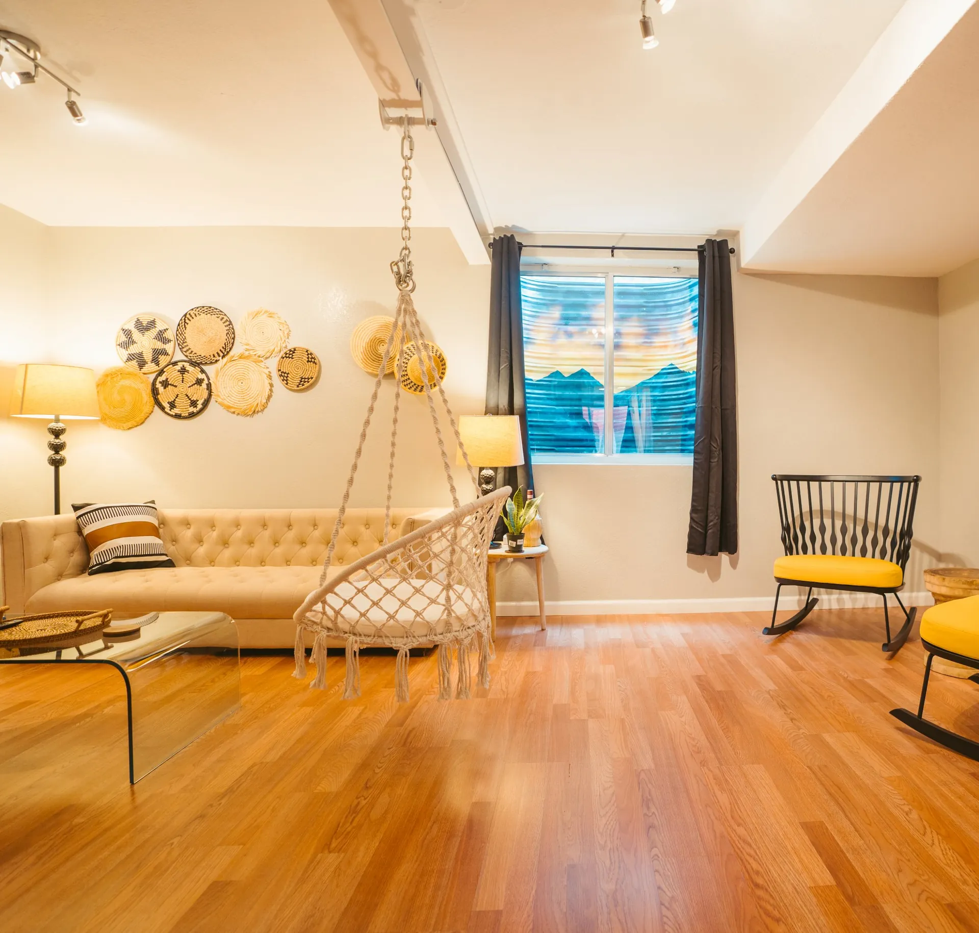 Finished lower level living space built as an accessory dwelling unit in Golden, CO