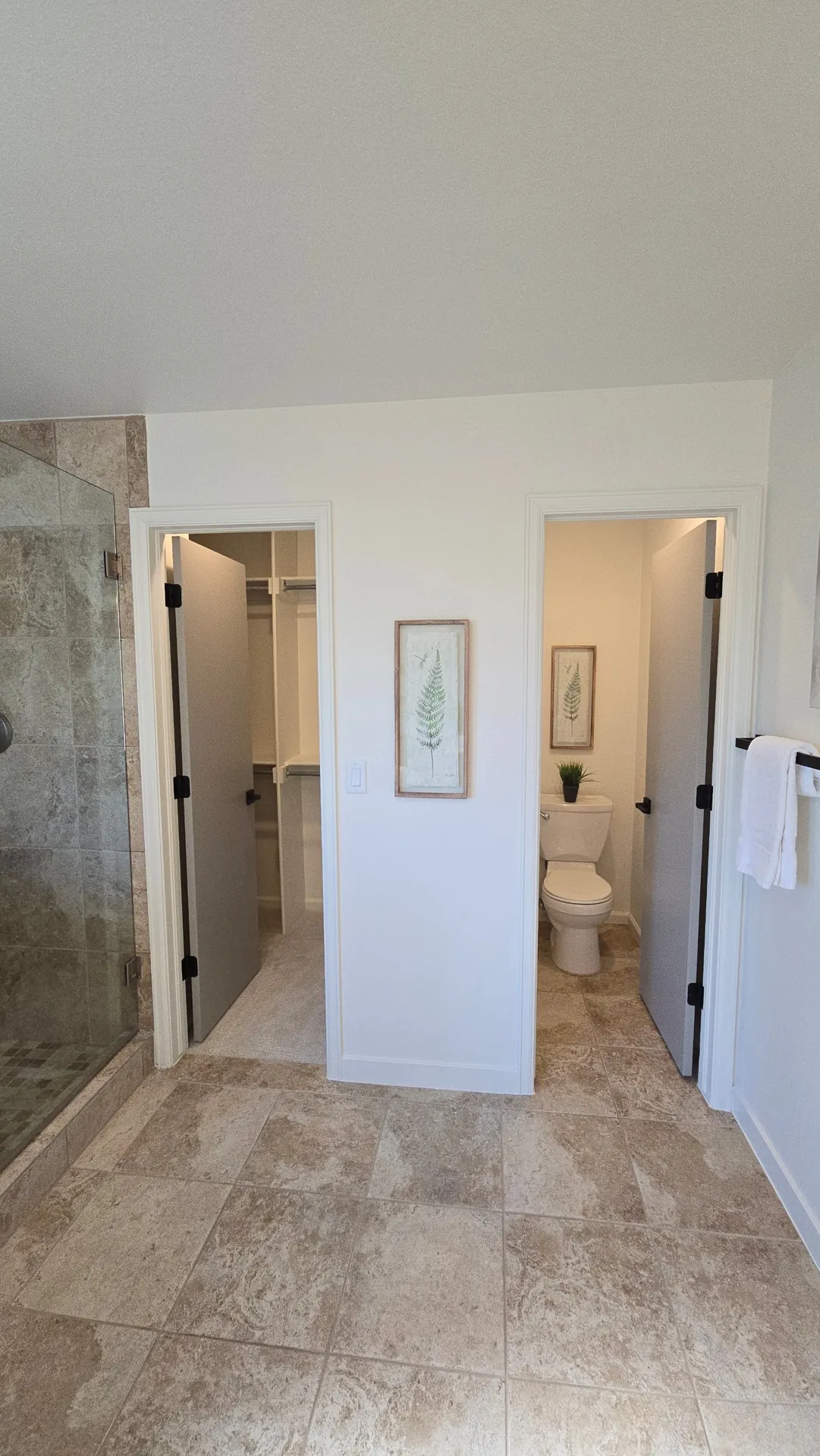 Finished bathroom remodel with new tile shower and vanity in Golden, CO